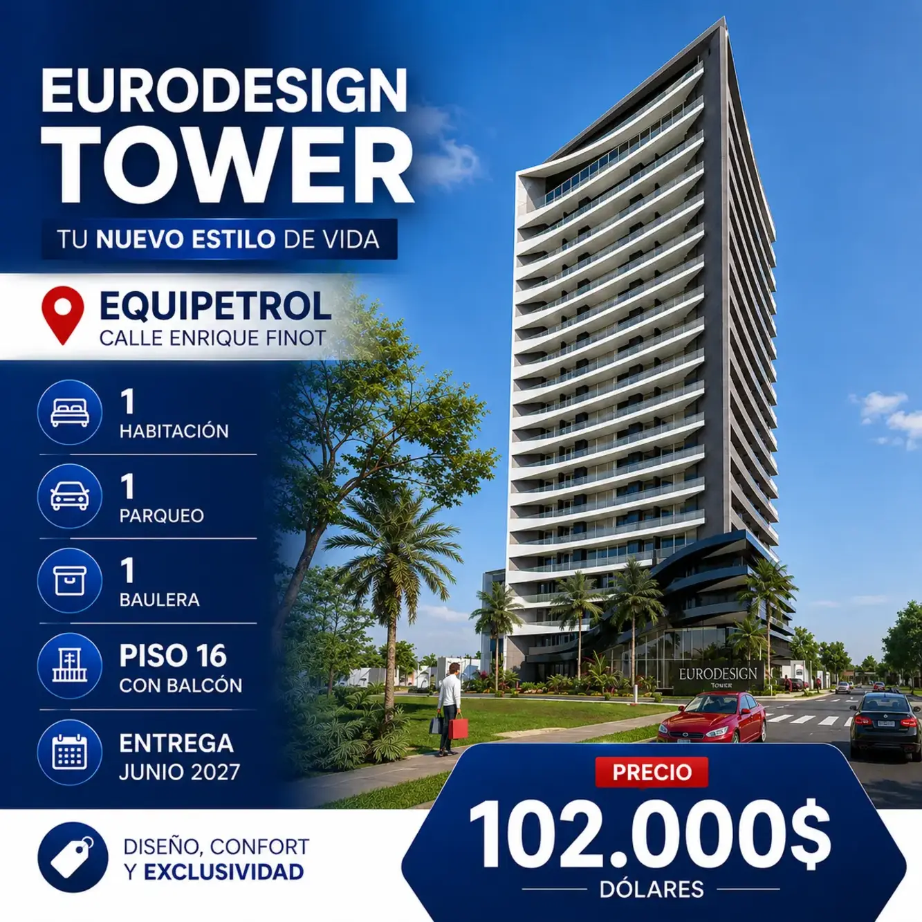 Foto de Departamento de 1 Habitacion Eurodesing Tower